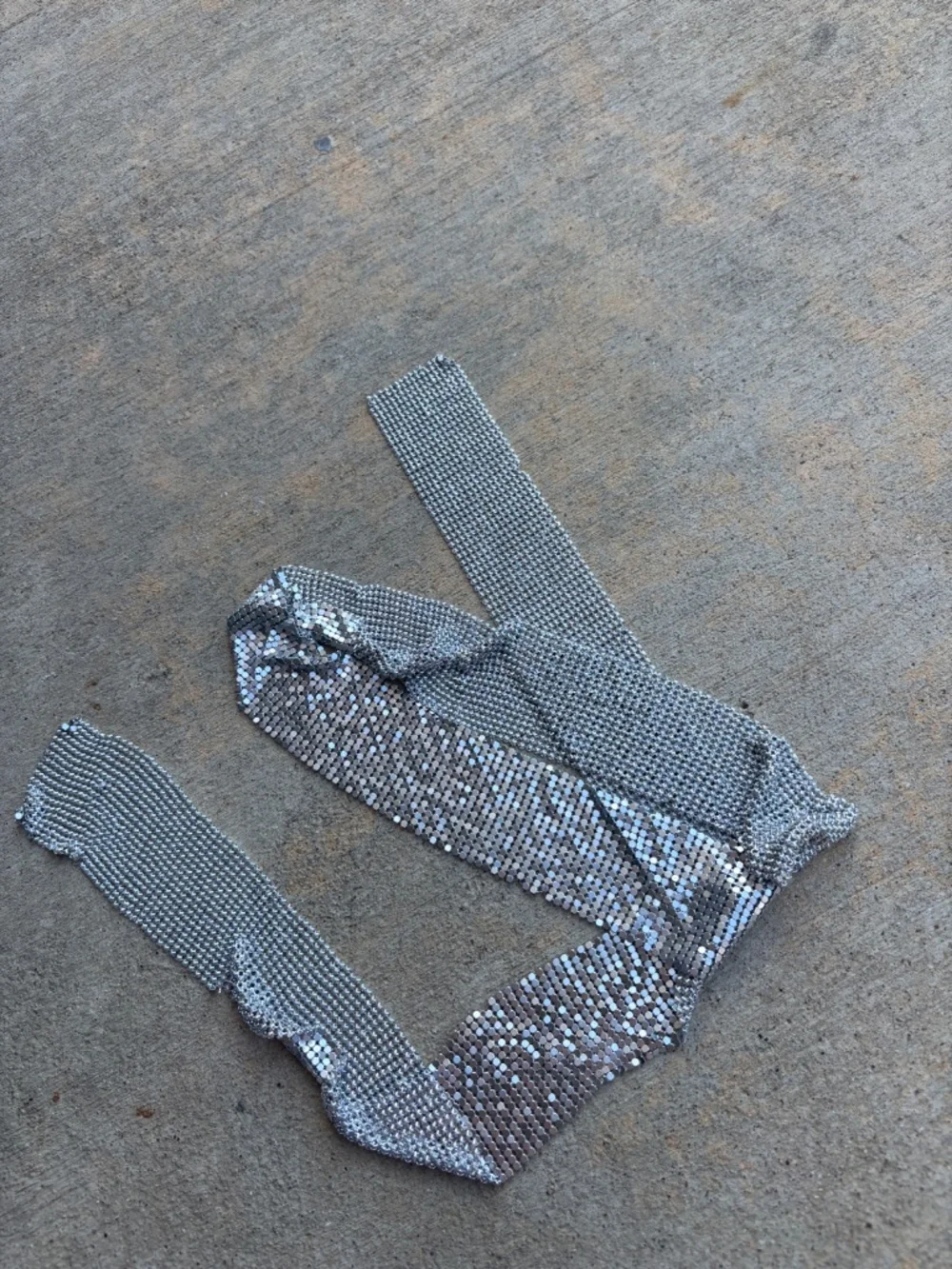 Y2K Style Silver Chain Scarf/Belt